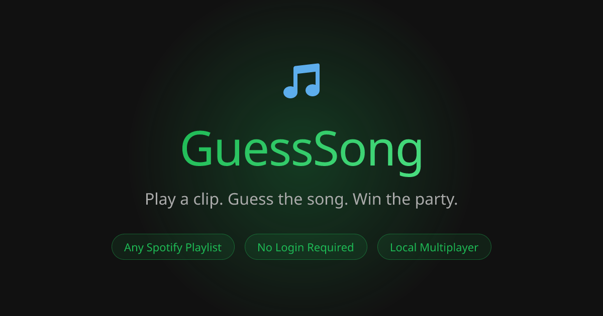 Guess the Song — Free Music Guessing Party Game | GuessSong